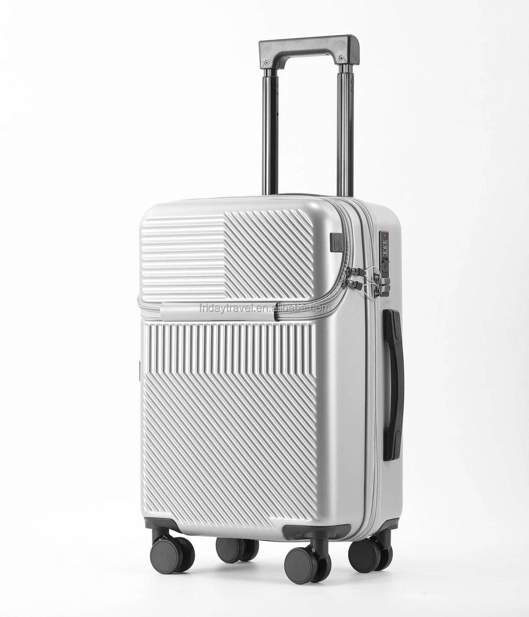 Unisex Handbagagekoffer met USB, Bekerhouder en TSA-slot