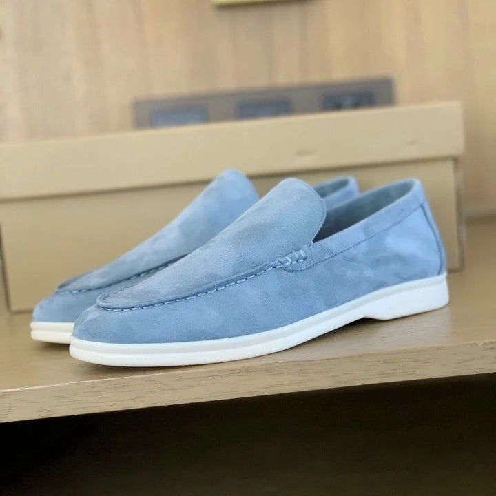 Comfortabele instappers voor heren, zool en hak detail voor optimaal draagcomfort