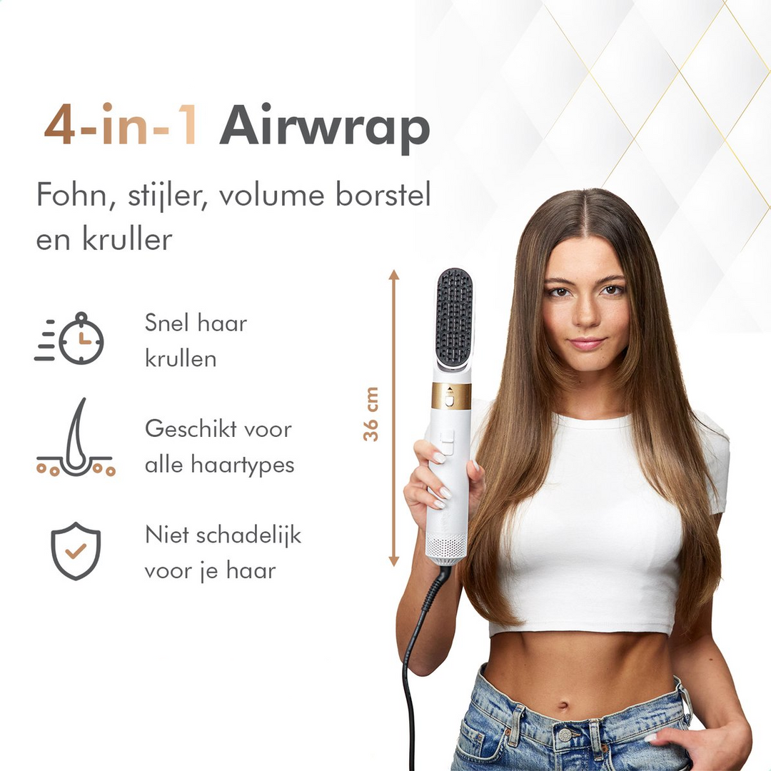 Dames 4-in-1 haarstyler, ideaal als krultang voor prachtige krullen en golvend haar. Creëer eenvoudig volume.