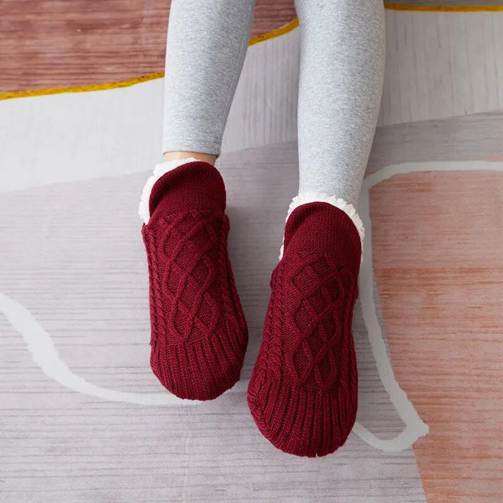 Hoogwaardige verdikte kasjmier pantoffels, warme binnenpantoffels voor ultiem comfort in huis.