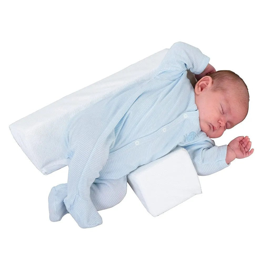 Ademend anti-rol slaapkussen voor baby's, verstelbaar voor de beste slaapondersteuning en babyveiligheid.