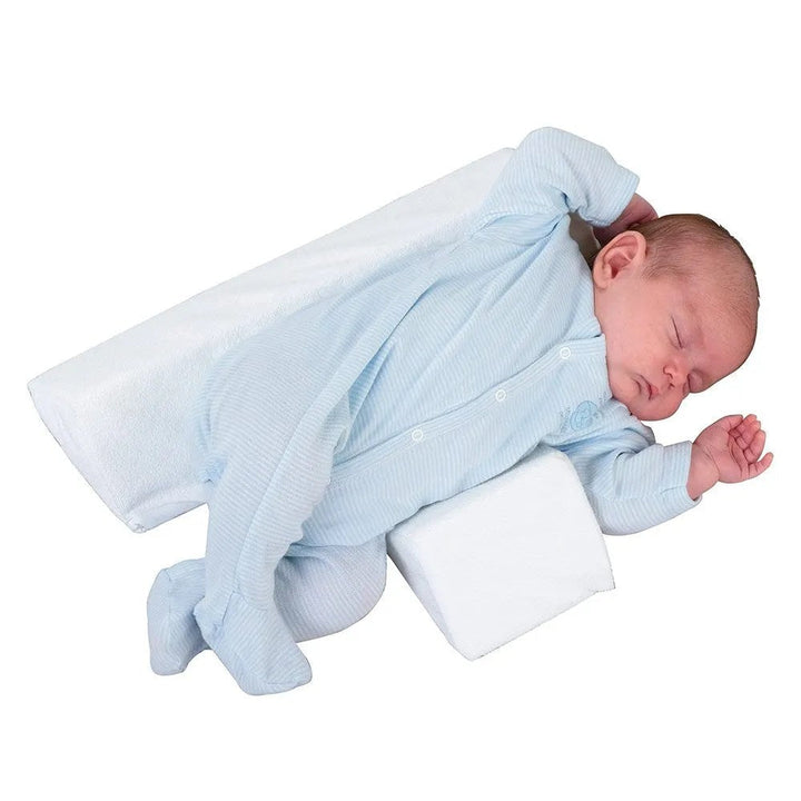 Ademend anti-rol slaapkussen voor baby's, verstelbaar voor de beste slaapondersteuning en babyveiligheid.