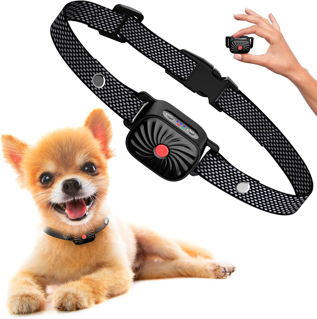 Verstelbare anti-blafhalsband voor puppy's & kleine honden met veilige vibratie voor effectieve blafcontrole.