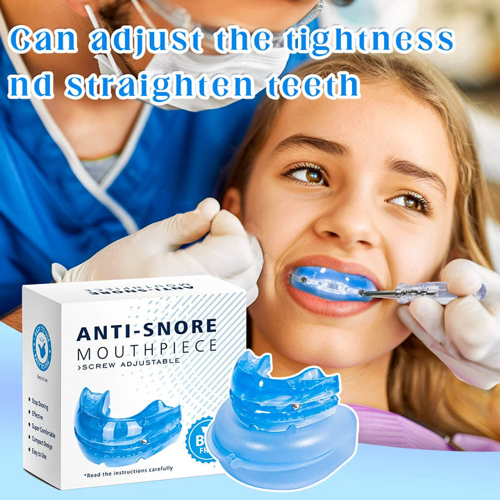 BPA-vrije, verstelbare anti-snurk mondbeschermer voor een gezonde, rustige slaap. Comfortabel en gemakkelijk aan te passen.