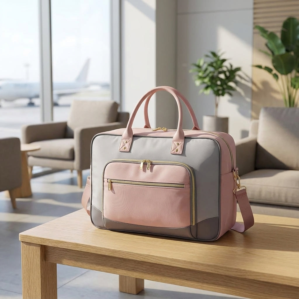 Vierdelige CarrySmart reisset: duffelbag, paksets en toilettas voor georganiseerd reizen.