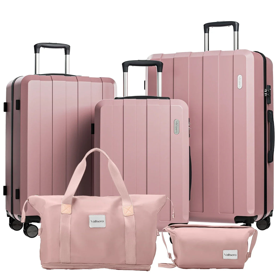 Vijfdelige hardcase kofferset 'Barcelona Explorer' voor dames en heren, ideaal voor al uw reizen en vakanties.