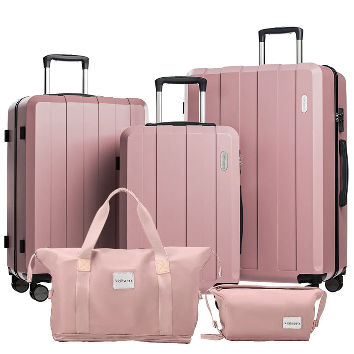 Vijfdelige hardcase kofferset 'Barcelona Explorer' voor dames en heren, ideaal voor al uw reizen en vakanties.