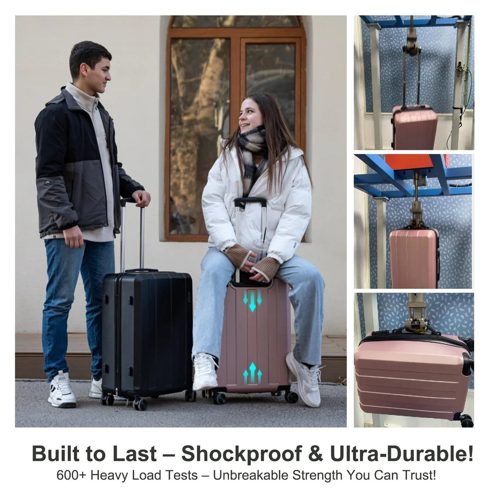 Complete Barcelona Explorer hardcase kofferset met spinnerwielen en TSA-slot, perfect voor veilige reisbagage.