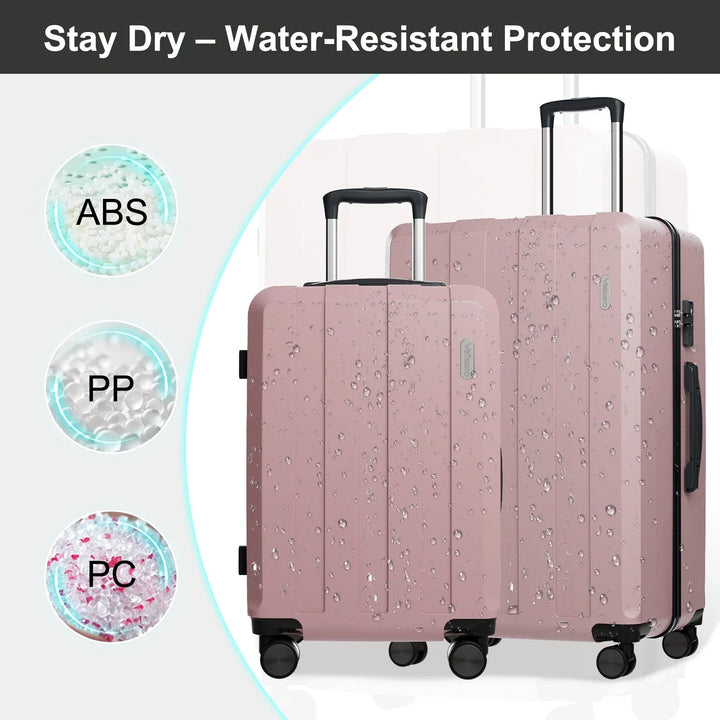 Reisset 'Barcelona Explorer' met 5 hardcase koffers, soepele spinnerwielen voor gemakkelijk transport.