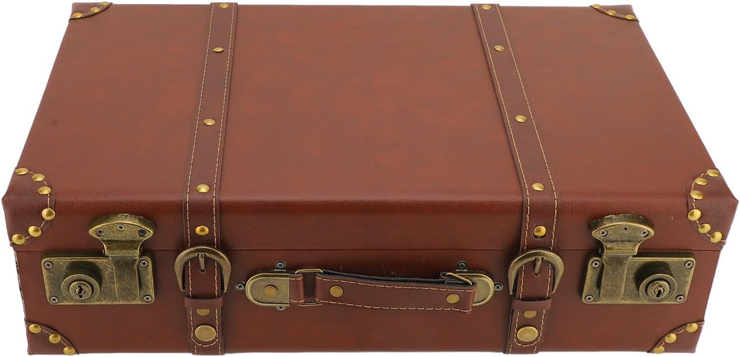 Stijlvolle vintage leren reiskoffer in erfgoedbruin, perfect als unisex handbagage voor elke trip.