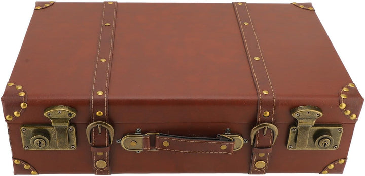 Stijlvolle vintage leren reiskoffer in erfgoedbruin, perfect als unisex handbagage voor elke trip.