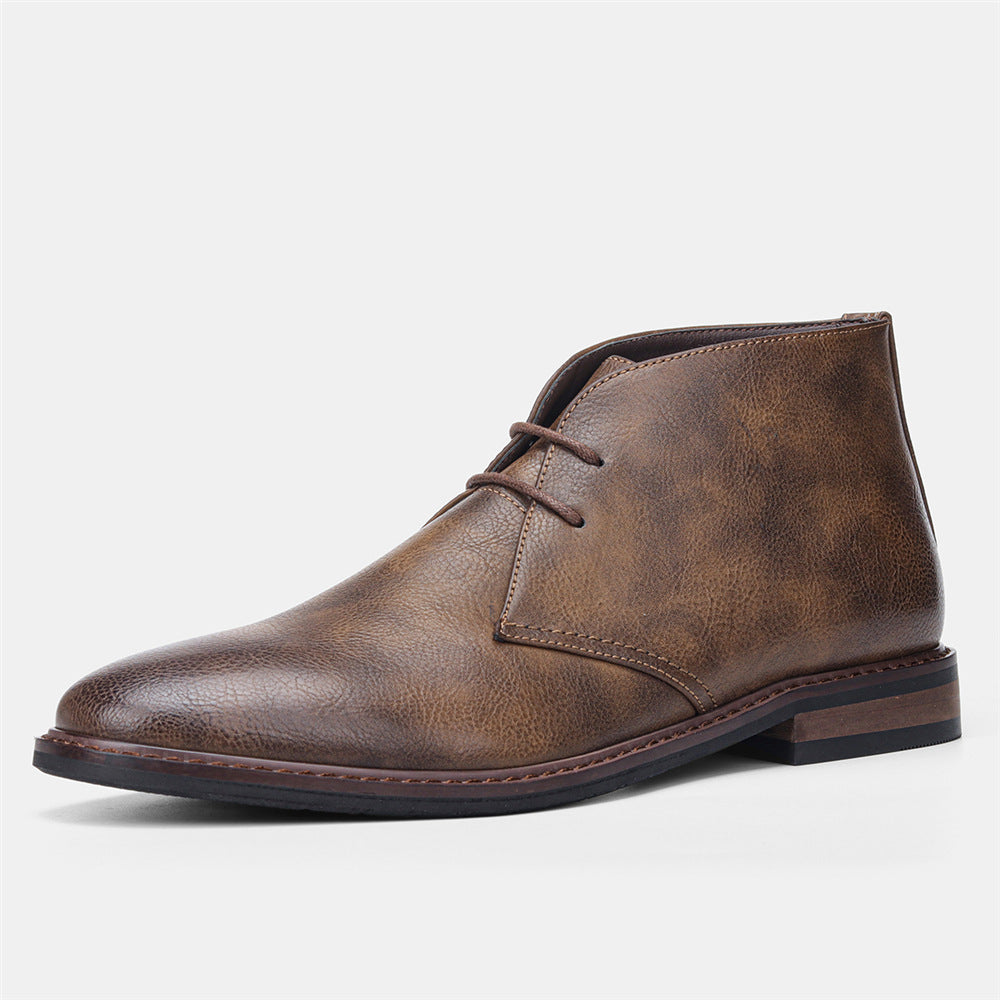 Suède heren desert boots in vintage stijl, comfortabel en stijlvol voor dagelijks gebruik.