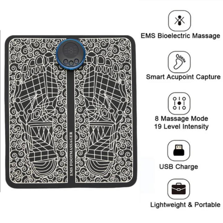 Comfortabel EMS voetmassage pad voor thuisgebruik, biedt ontspanning en welzijn voor vermoeide voeten.