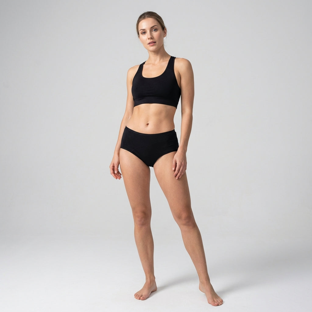 Vochtregulerend damesondergoed, 4-pack, voor optimaal comfort. Naadloze slips van ademend katoen-spandex.