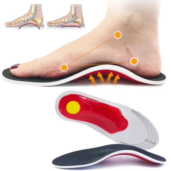 Comfortabele 3D voetzool inlegzolen voor optimale voetondersteuning en schokabsorptie, ideaal voor wandelen.