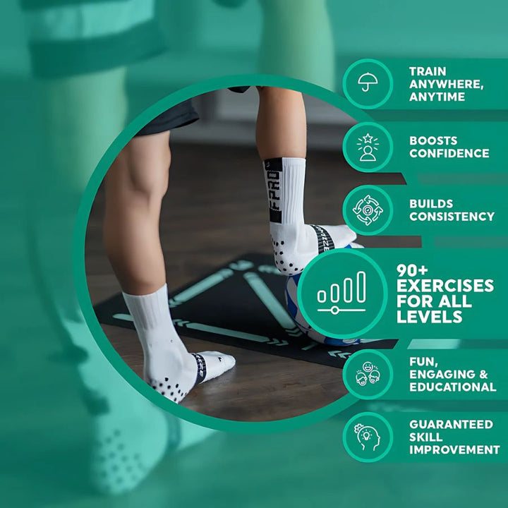 Professionele voetbal trainingsmat voor effectieve thuis voetbaltraining en skills.