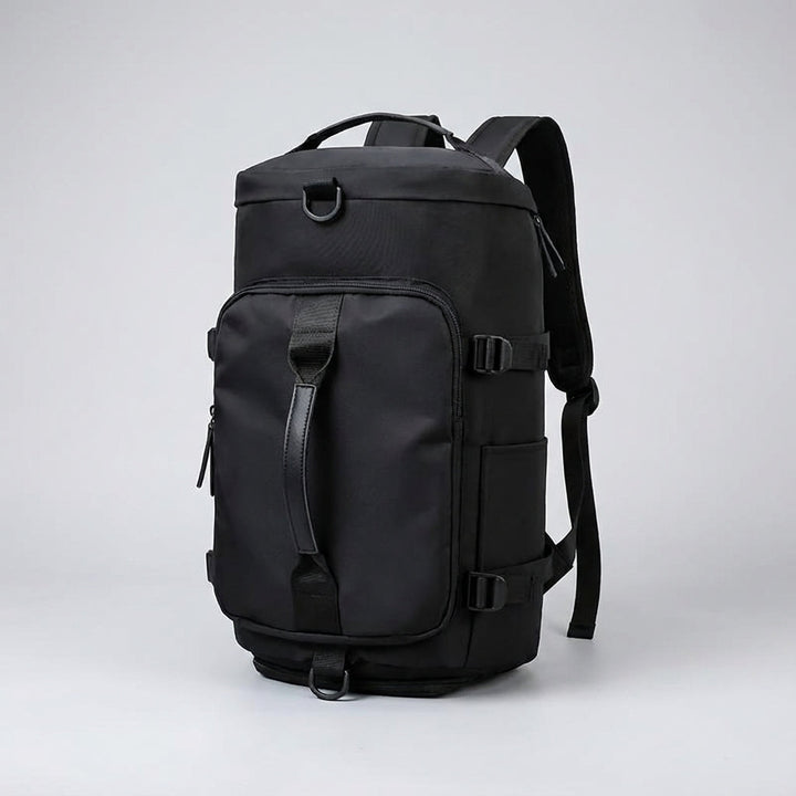 Compacte, lichtgewicht reisrugzak van Voyagrin, perfect voor comfortabel dragen tijdens outdoor trips.