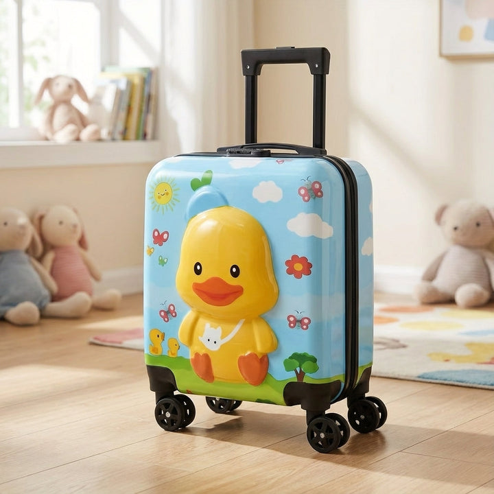 Vrolijke compacte kindertrolley handbagage voor soepel reisplezier. Perfecte maat voor elk kind.