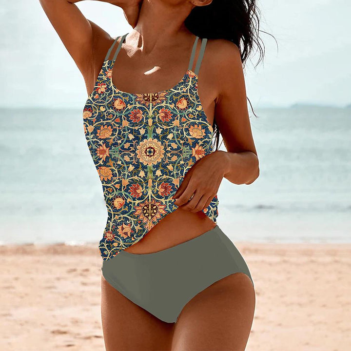 Dames tankini set 'Livia', comfortabel en vrolijk. Ideale zwemkleding voor vakantie en zomerse dagen.