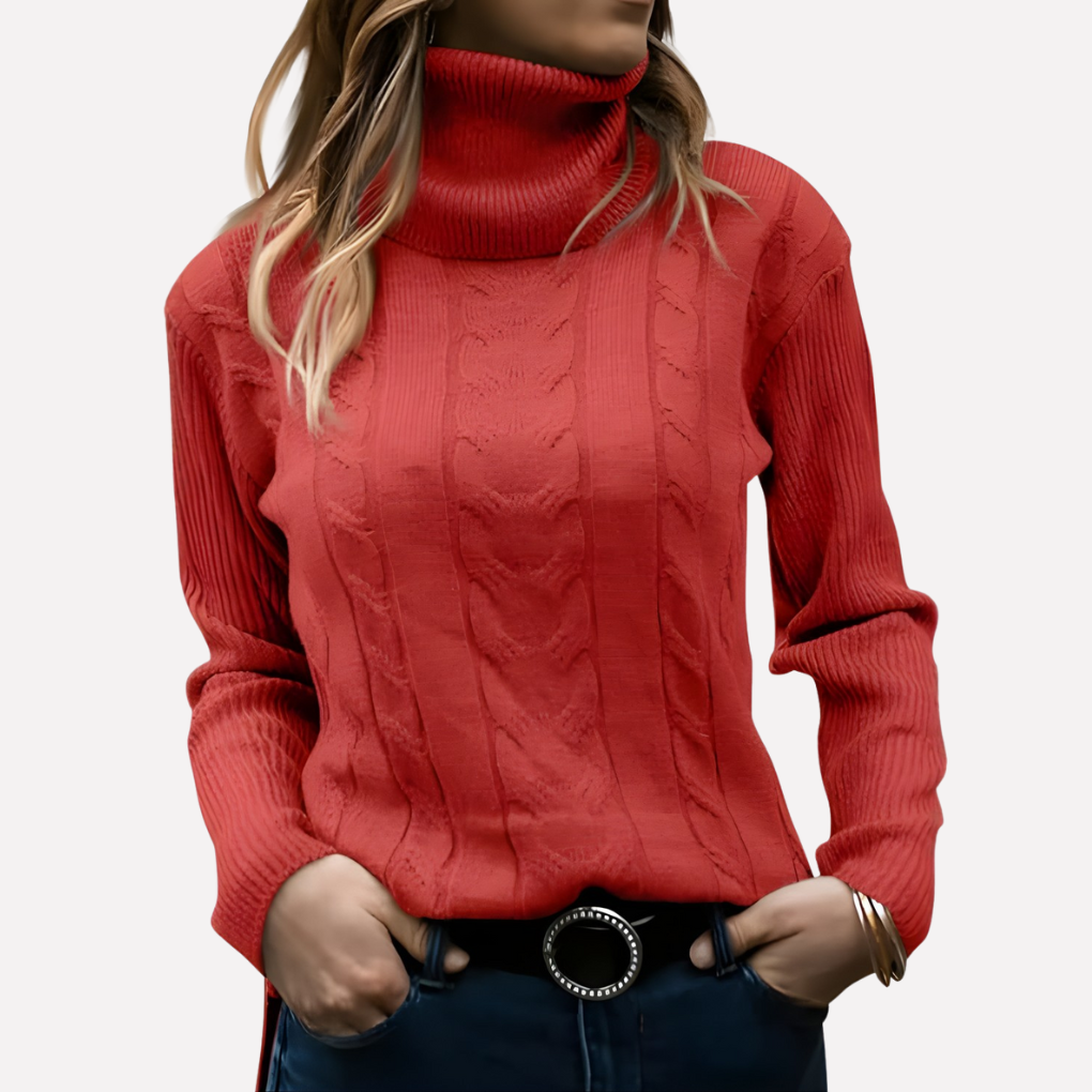 Herfst/winter trui, comfortabele en modieuze dames coltrui pullover.