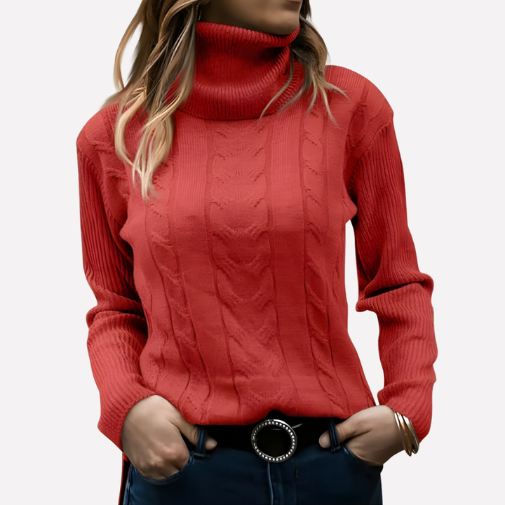 Herfst/winter trui, comfortabele en modieuze dames coltrui pullover.