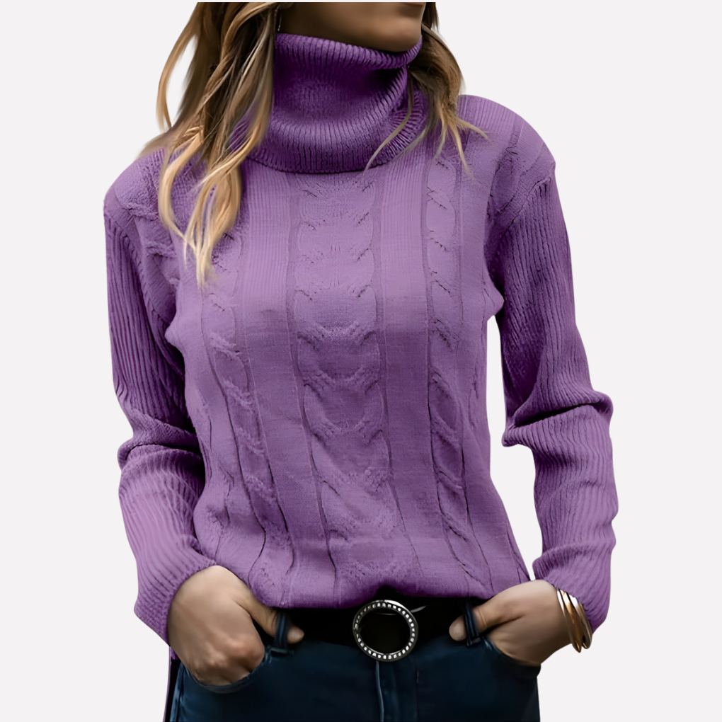 Stijlvolle dames turtleneck, warme en zachte pullover voor winterse dagen.