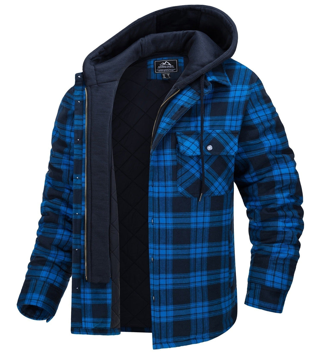 Stijlvol geruit herenvest 'Ethan' met capuchon en warme voering; perfecte streetwear voor mannen.