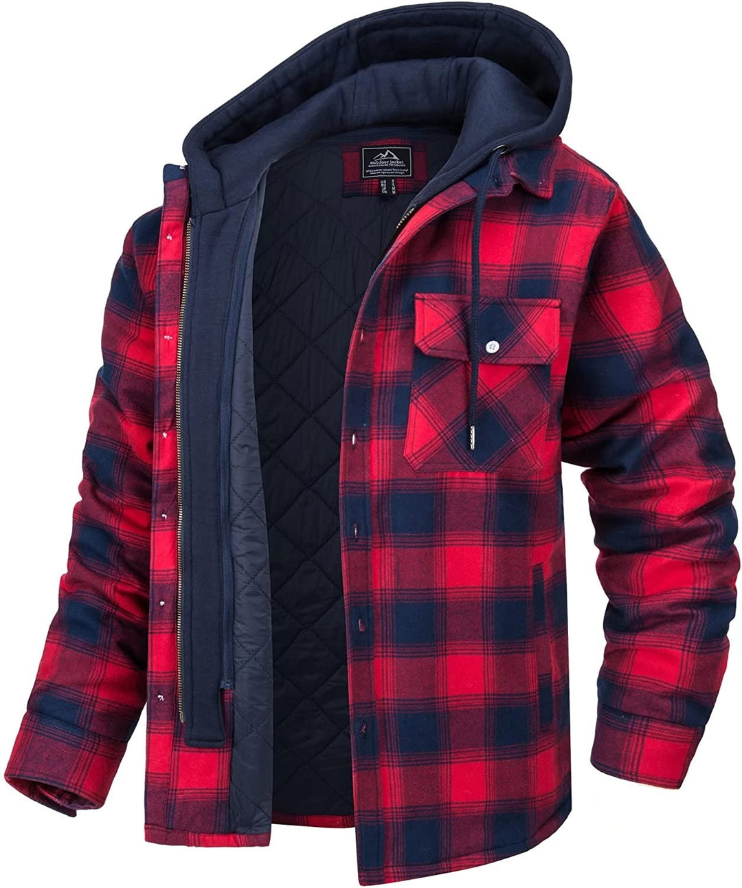 Geruit herenvest 'Ethan' met capuchon, comfortabel en warm. Essentiële casual bovenkleding voor mannen.