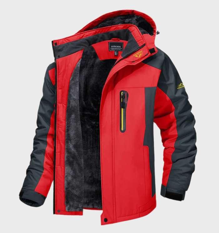 Logan heren fleecejack, warm en waterdicht met capuchon. Ideaal voor herfst en winter, comfortabel en ademend.