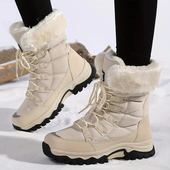 Robuuste dames winterlaarzen, antislip en comfortabel, perfect voor winterse outdoor avonturen. Behaaglijk en warm.