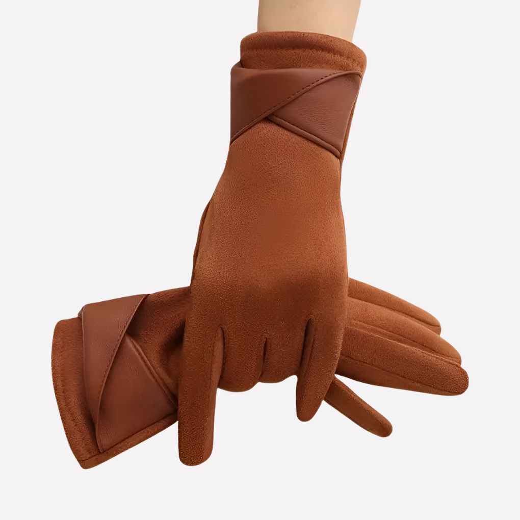 Stijlvolle dames winterhandschoenen met touchscreen en verstelbare band, perfect accessoire voor koudweer en comfort.