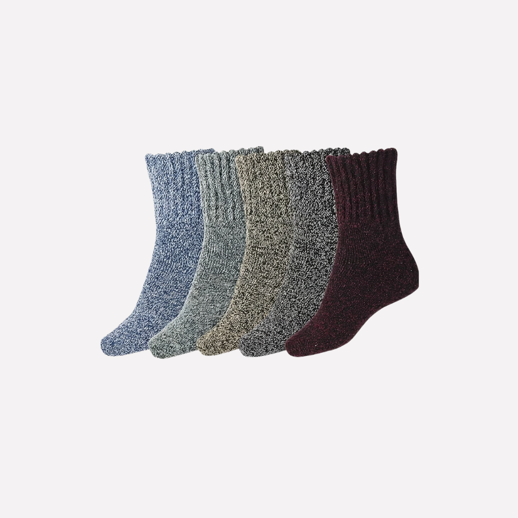 Zachte en warme dames crew sokken, perfect voor de wintermaanden en dikke sokken.