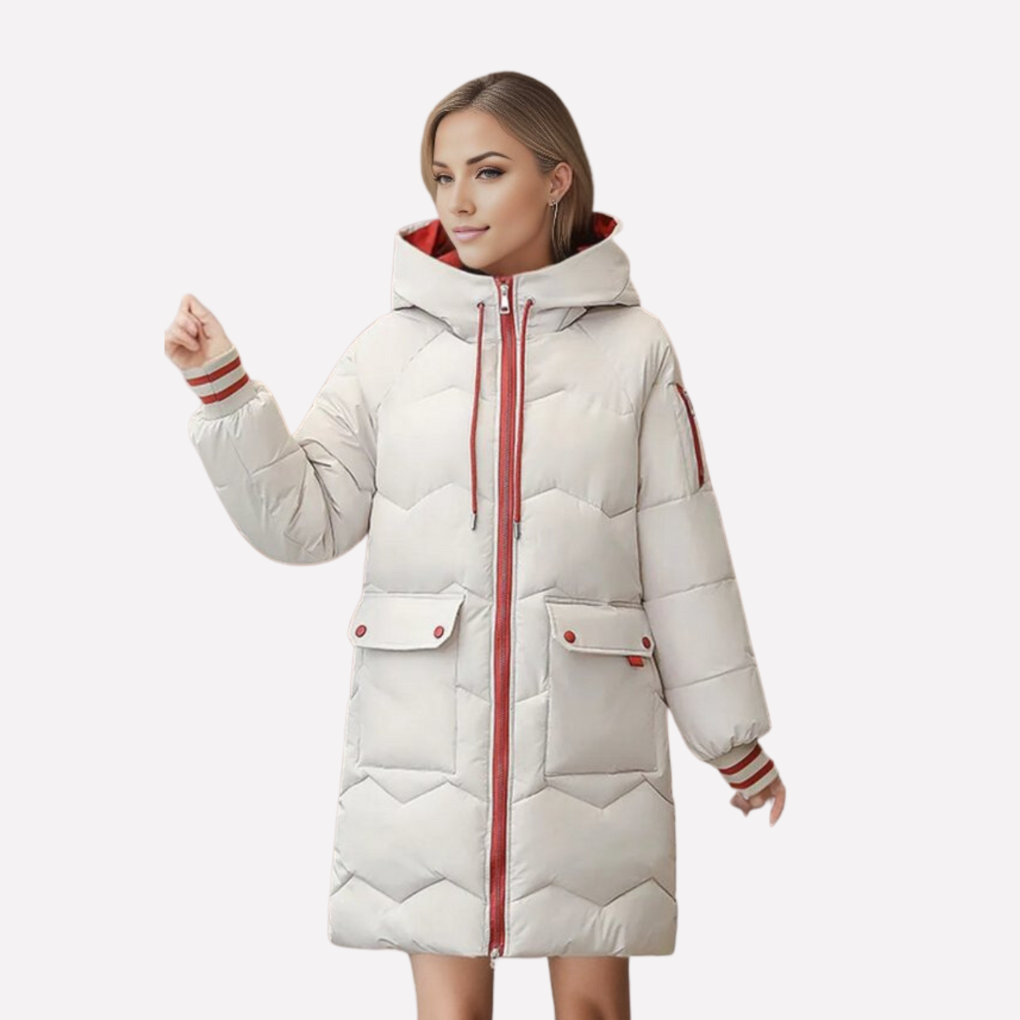 Nieuwe dames winterparka, warm en waterafstotend. Comfortabele bovenkleding voor stijlvolle wintermode.