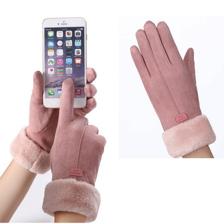 Beschermende dames winterhandschoenen, waterdicht en warm, met touchscreen voor gemak buitenshuis.