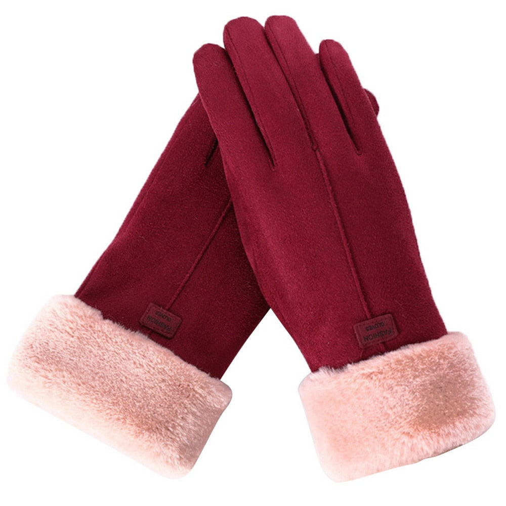 Dames winterhandschoenen voor buitenactiviteiten, waterdicht, warm en touchscreen-compatibel.