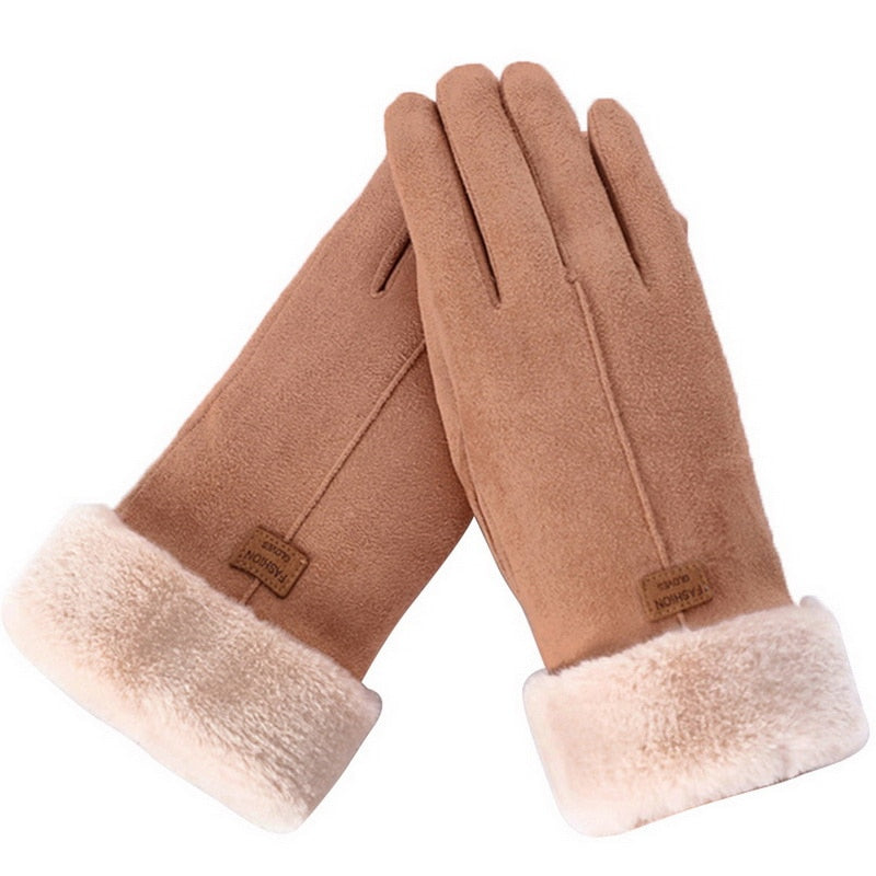 Comfortabele fleece dameshandschoenen, waterdicht en touchscreen, ideaal voor dagelijks gebruik.