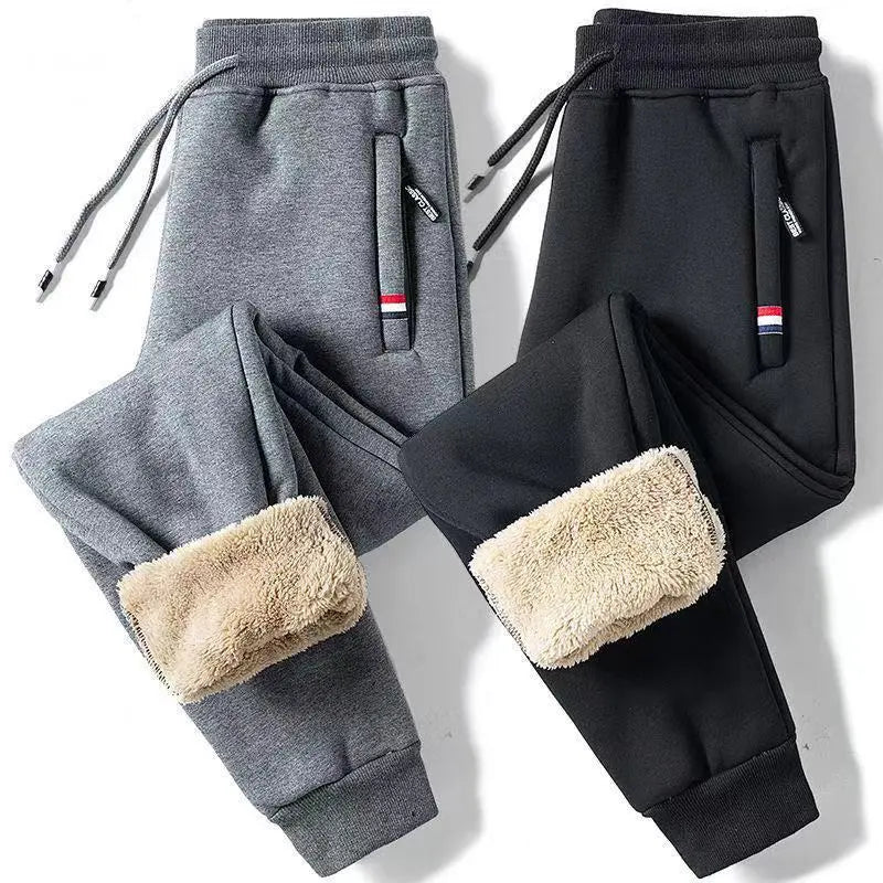 Warme heren joggingbroek met rechte pijpen; casual, sportief & comfortabel voor de winter.