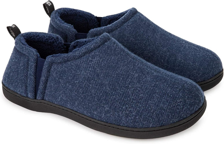 Warme heren winter pantoffels Noah bruin met memory foam zool.