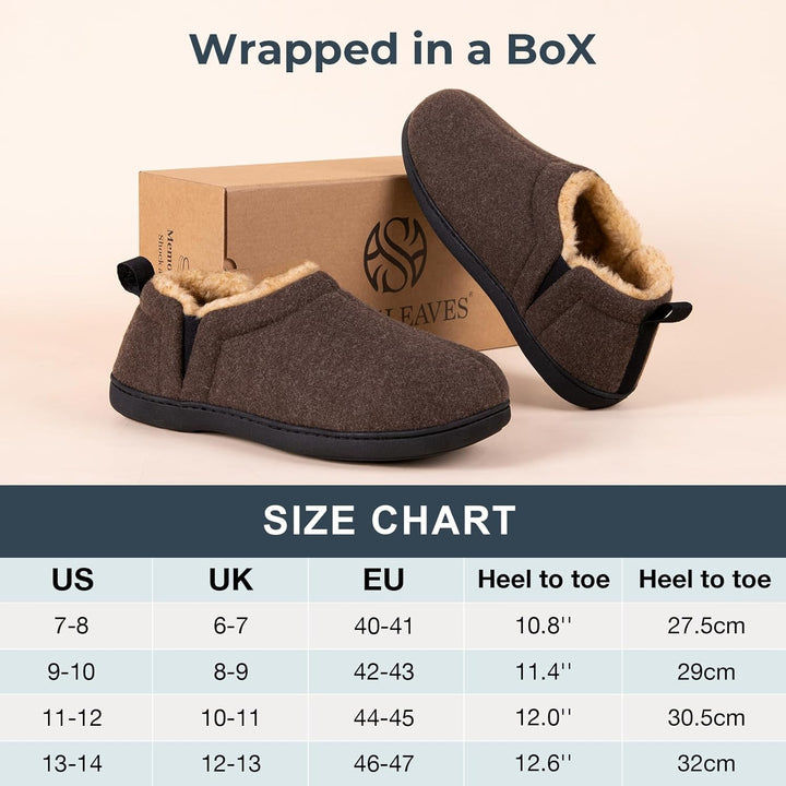 Comfortabele Noah winter pantoffels, donkergrijs met memory foam.