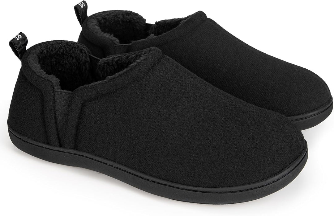 Noah heren pantoffels bruin, extra warm en met antislip zool.