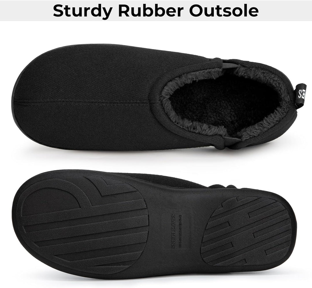 Antislip Noah winter pantoffels heren, donkergrijs en zacht.