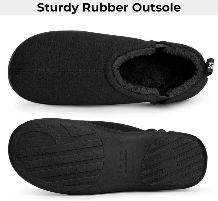 Antislip Noah winter pantoffels heren, donkergrijs en zacht.