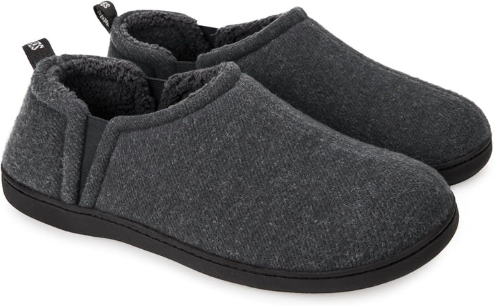 Heren pantoffels Noah bruin, memory foam, voor de koude winter.