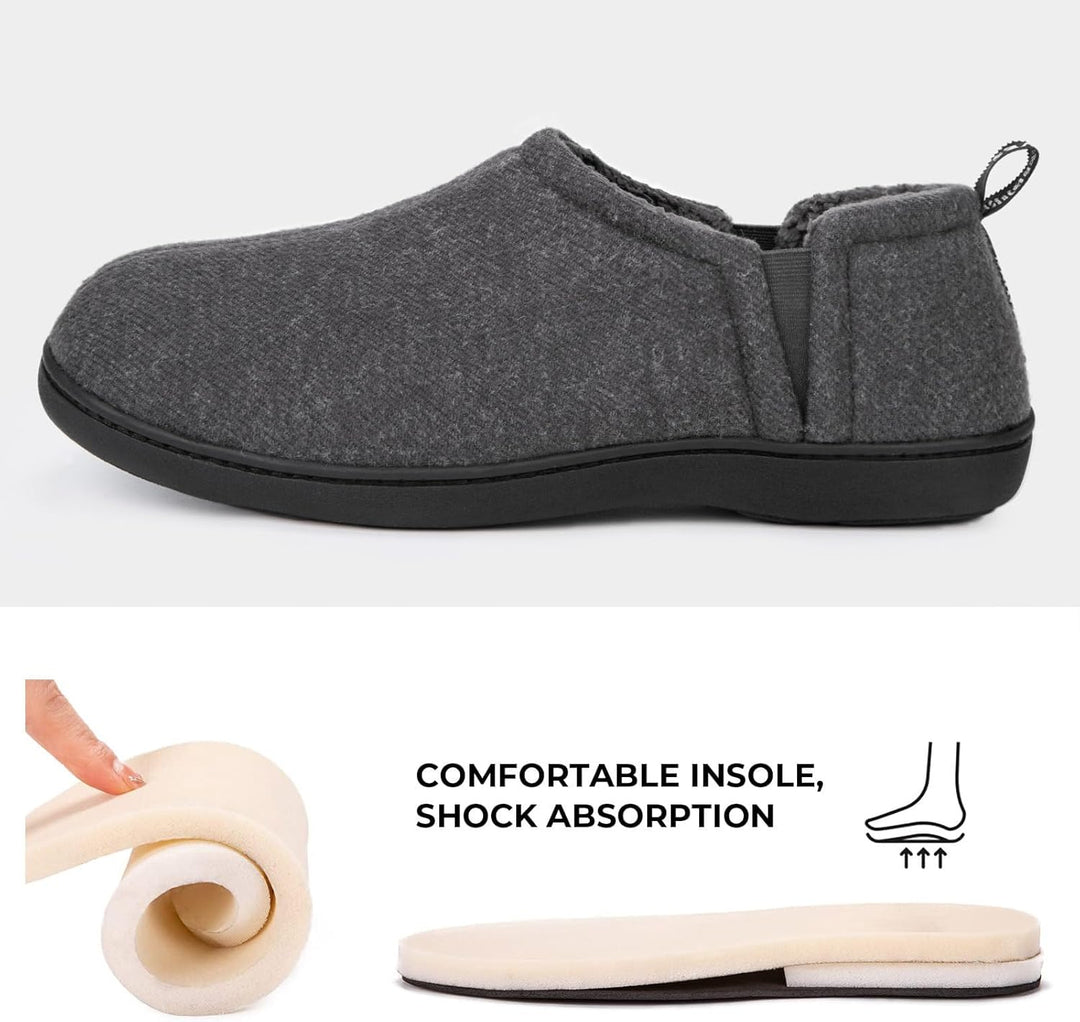 Noah comfort pantoffels heren, bruin, met warme voering.