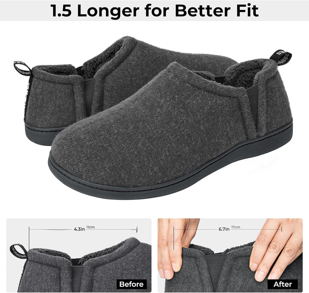 Bruine Noah heren pantoffels, warm en met antislipzool.
