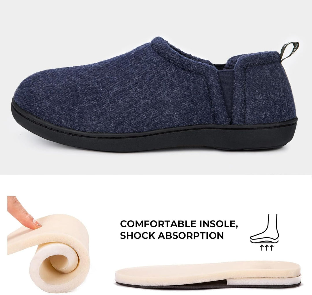 Noah huispantoffels voor heren, extra warm en met memory foam.