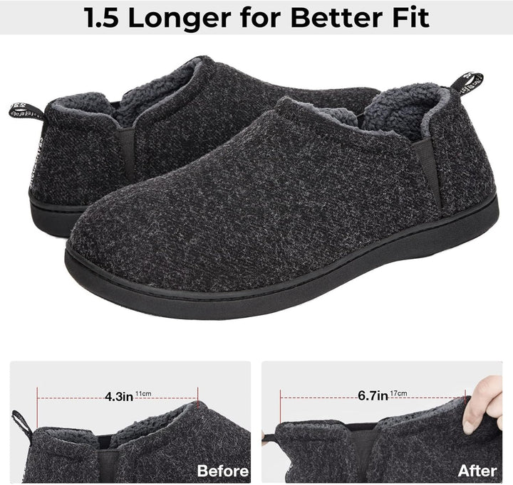Bruine winter pantoffels Noah voor heren, met comfortabele zool.