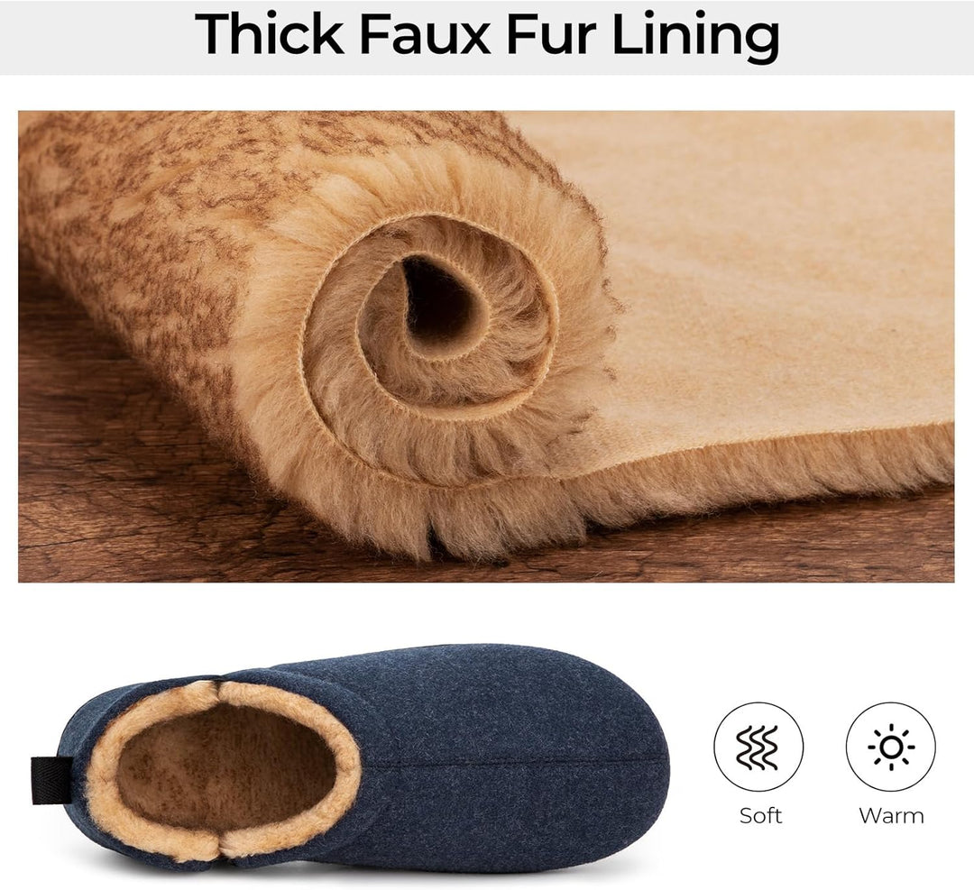 Noah heren huispantoffels bruin, warm en met memory foam.