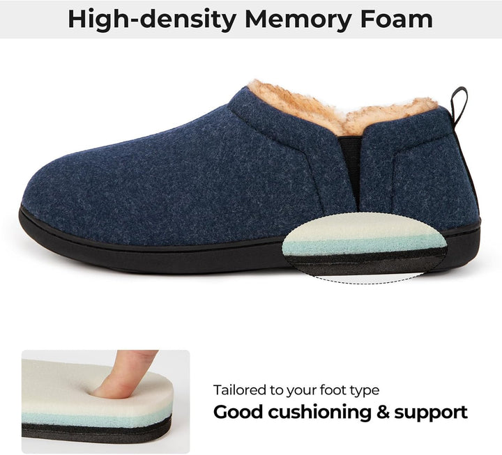Warme antislip heren pantoffels Noah donkergrijs, comfortabel.