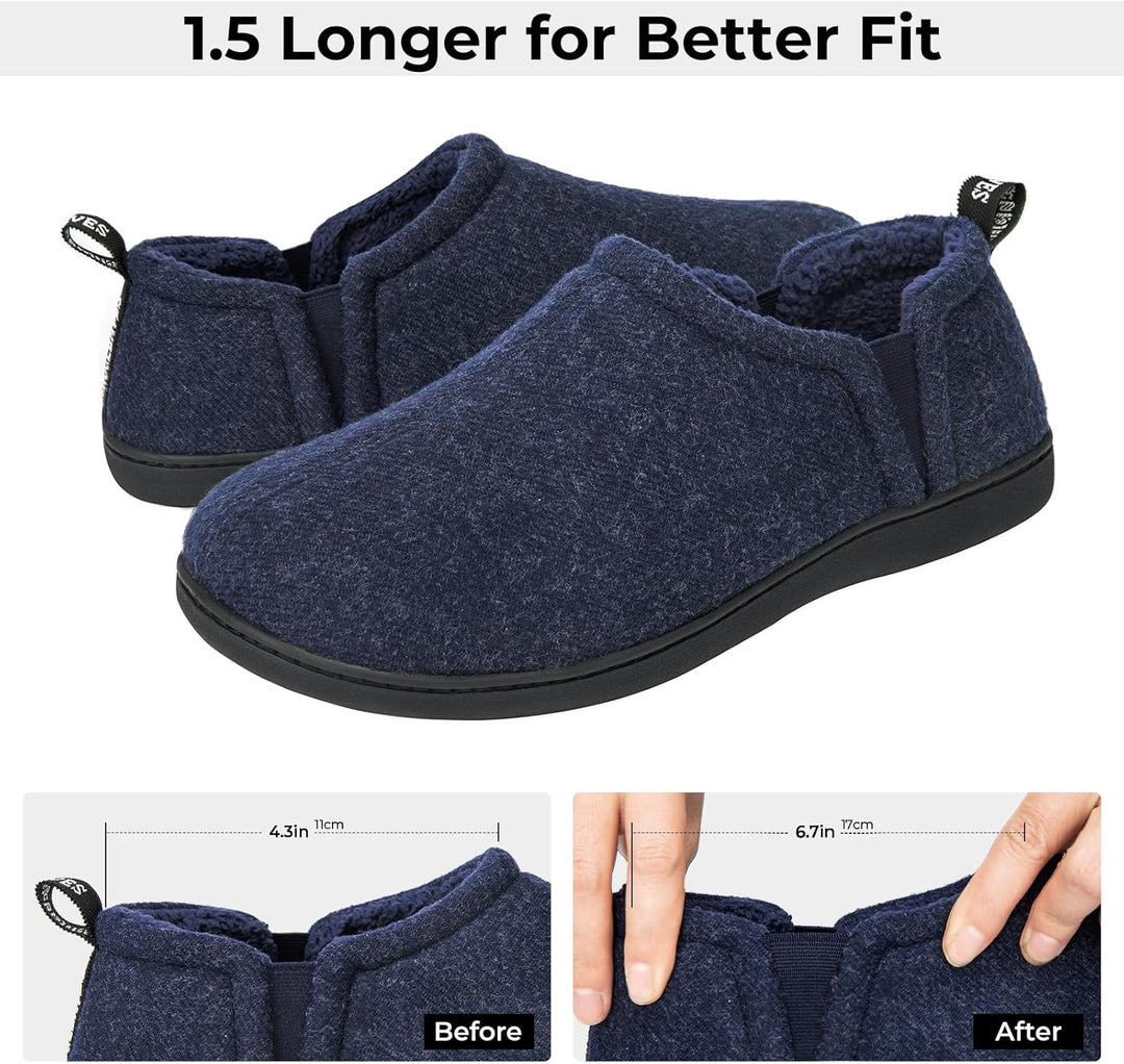 Antislip heren pantoffels Noah in donkergrijs, ultiem comfort.